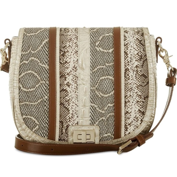 BRAHMIN Handbag Limestone Oleta Sonny Leather Crossbody Bag handbag AUTHENTIC - Picture 14 of 16